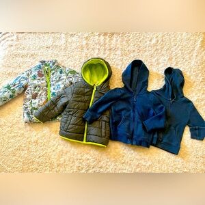Boys 2T Cat & Jack Hoodie and Disney Puffer Jacket Bundle